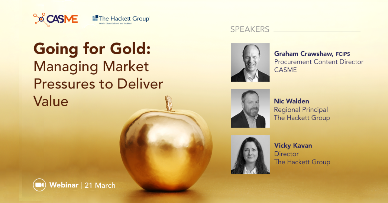 Going for Gold Webinar: Managing Market Pressures to Deliver Value